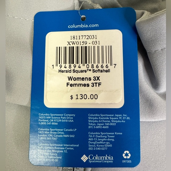 Columbia Women’s 3X Herald Square Softshell Light Blue Lined Jacket Coat • NEW - Picture 6 of 10